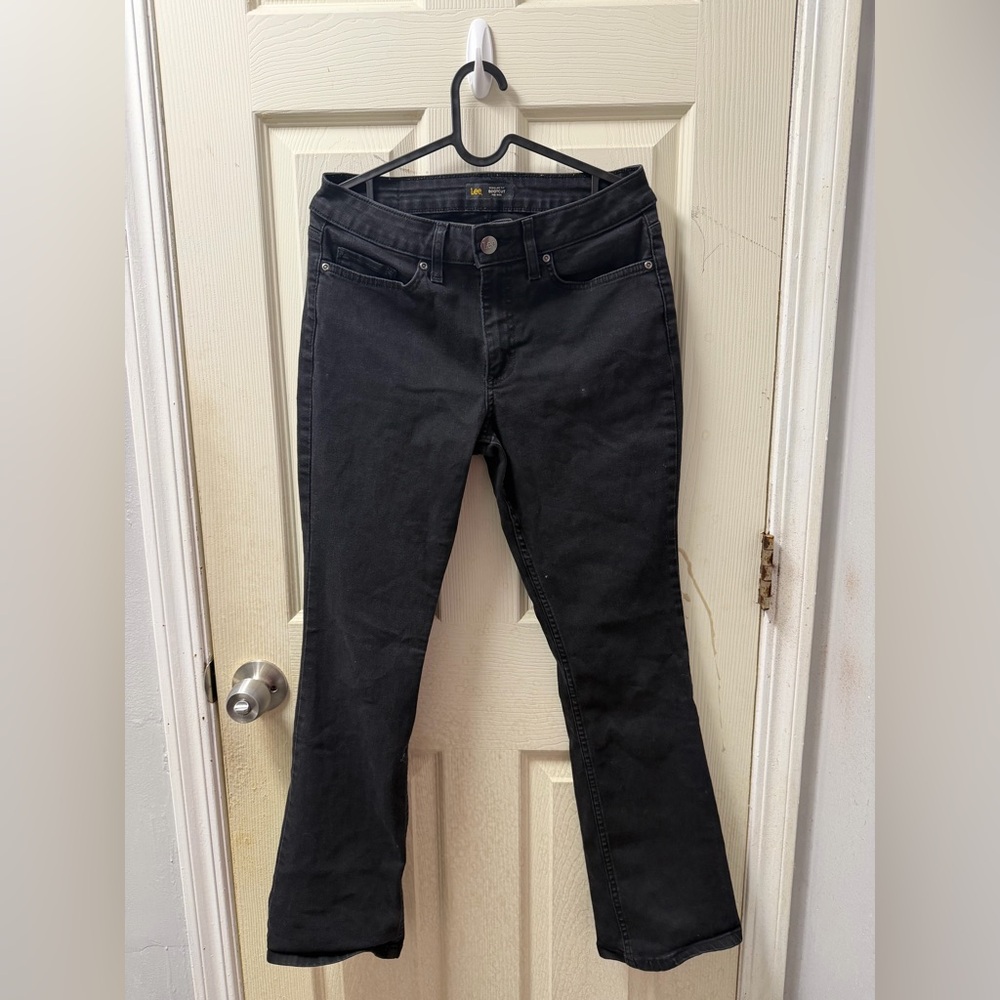 💙 Lee Black Mid Rise Bootcut Jeans